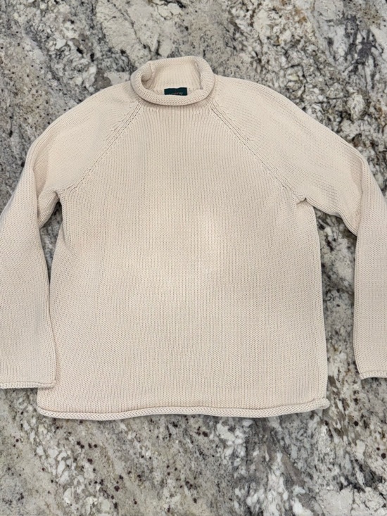 J. Crew Sweaters - J. Crew Cream Knit Rollneck Cotton Sweater Size XXS